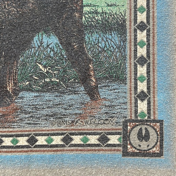 Vintage 90s Wyoming Moose Graphic Tee - Picture 3 of 8